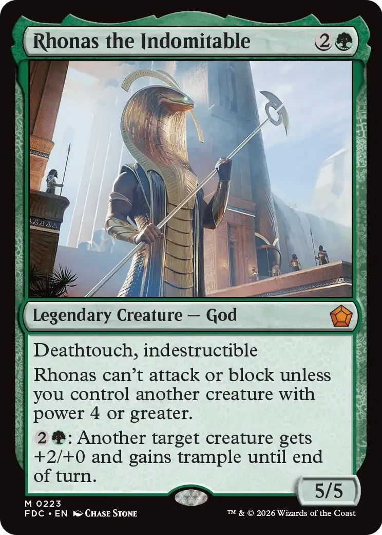Rhonas the Indomitable [Foundations Commander] MTG Single Magic: The Gathering  | Multizone: Comics And Games