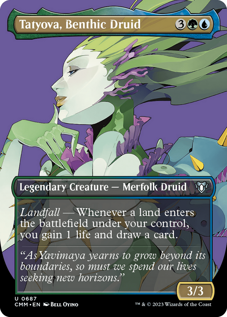 Tatyova, Benthic Druid (Borderless Profile) [Commander Masters] MTG Single Magic: The Gathering  | Multizone: Comics And Games