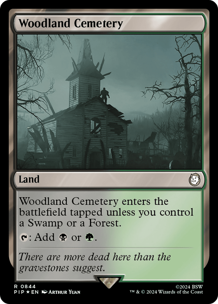 Woodland Cemetery (Surge Foil) [Fallout] MTG Single Magic: The Gathering  | Multizone: Comics And Games