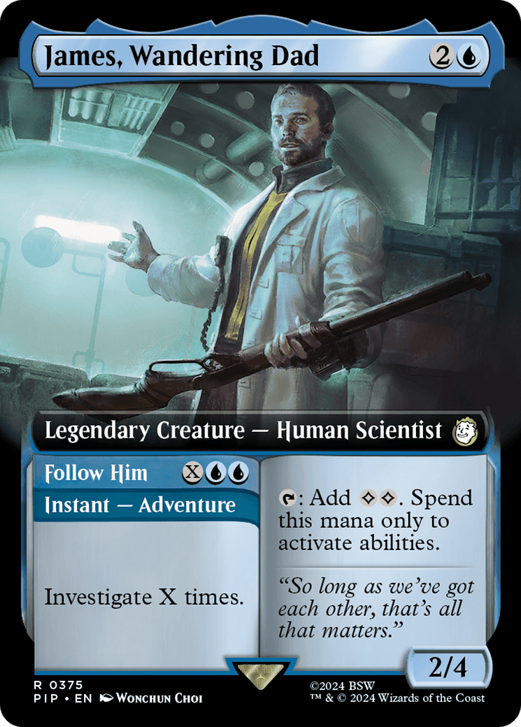 James, Wandering Dad // Follow Him (Extended Art) [Fallout] MTG Single Magic: The Gathering  | Multizone: Comics And Games