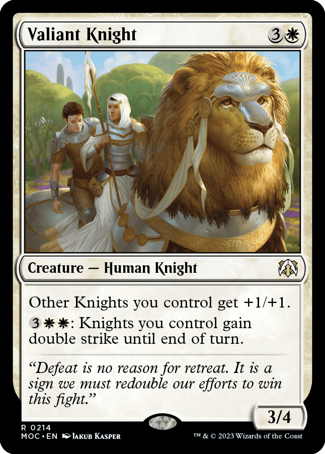 Valiant Knight [March of the Machine Commander] MTG Single Magic: The Gathering  | Multizone: Comics And Games