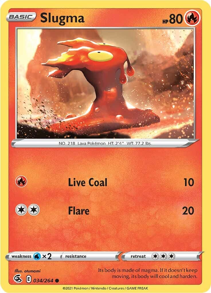Slugma (034/264) [Sword & Shield: Fusion Strike] Pokemon Single Pokémon  | Multizone: Comics And Games