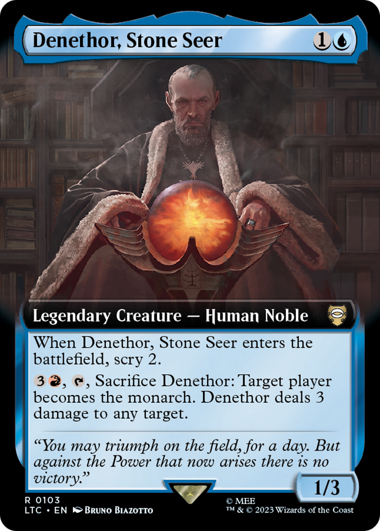 Denethor, Stone Seer (Extended Art) [The Lord of the Rings: Tales of Middle-Earth Commander] | Multizone: Comics And Games