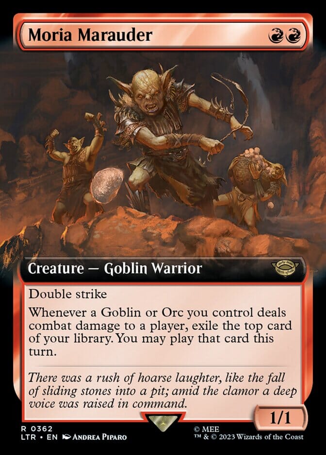 Moria Marauder (Extended Art) [The Lord of the Rings: Tales of Middle-Earth] MTG Single Magic: The Gathering  | Multizone: Comics And Games