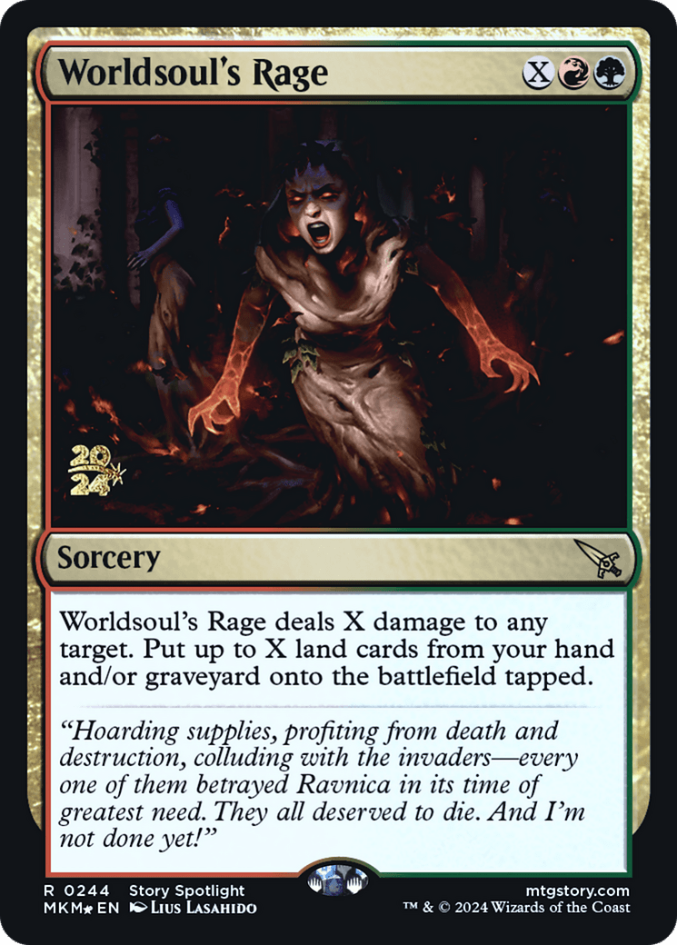 Worldsoul's Rage [Murders at Karlov Manor Prerelease Promos] MTG Single Magic: The Gathering  | Multizone: Comics And Games