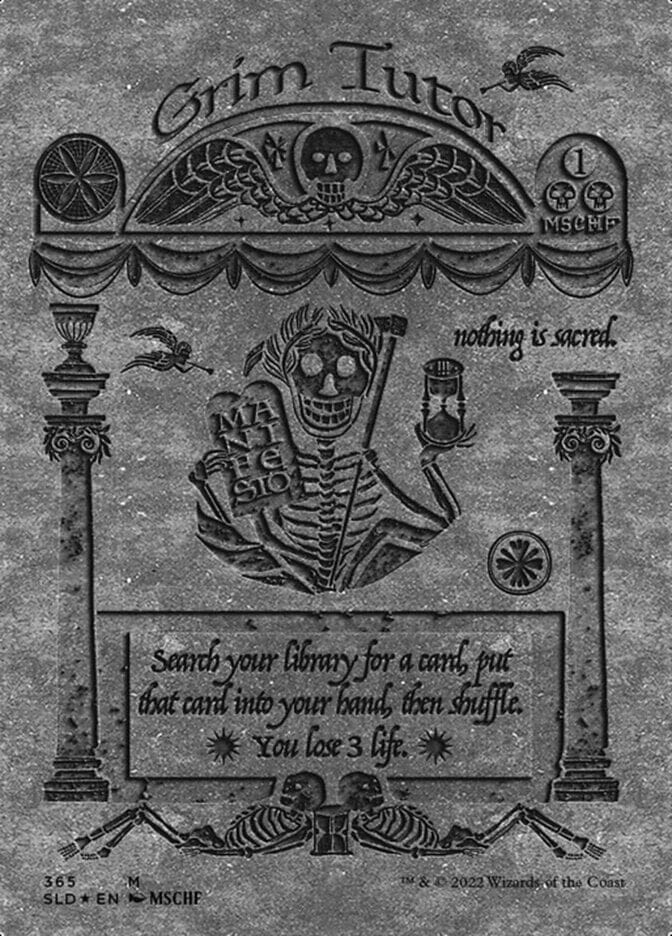 Grim Tutor (Borderless) (Foil Etched) [Secret Lair Drop Series] MTG Single Magic: The Gathering  | Multizone: Comics And Games