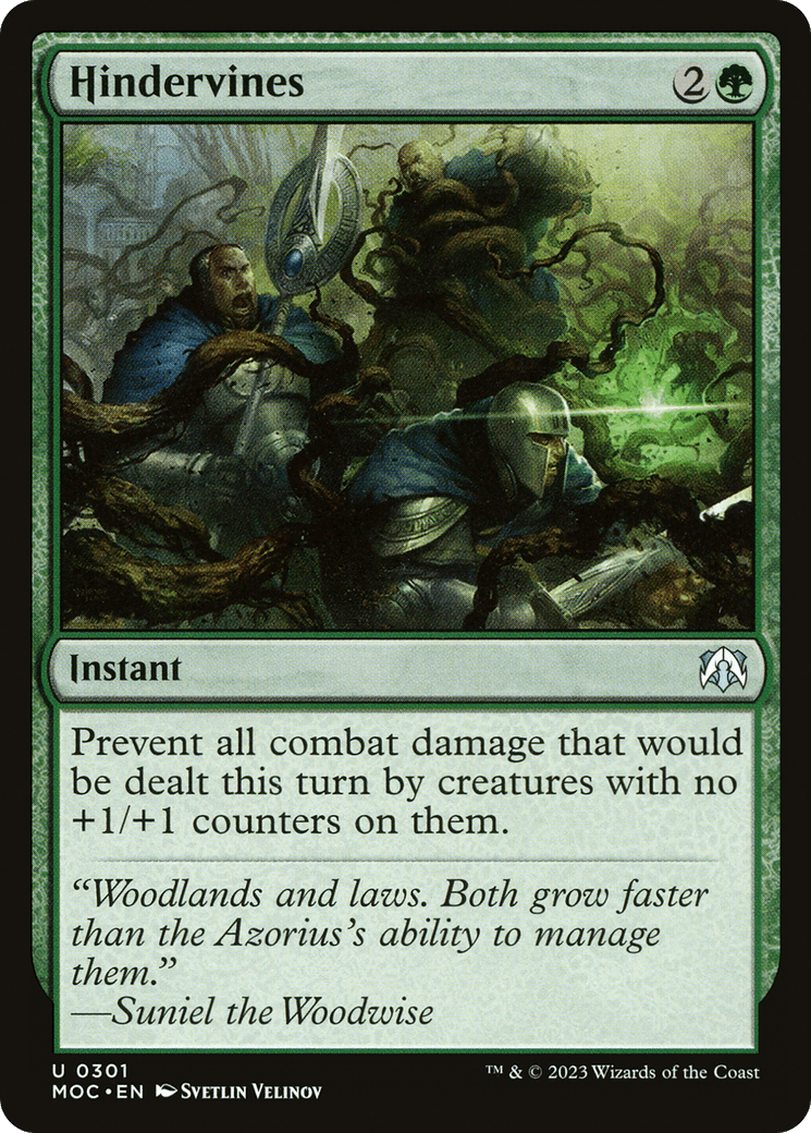 Hindervines [March of the Machine Commander] MTG Single Magic: The Gathering  | Multizone: Comics And Games