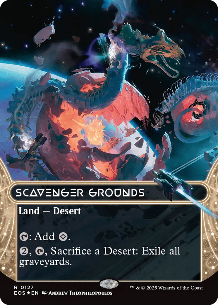 Scavenger Grounds (0127) (Borderless) (Galaxy Foil) [Edge of Eternities: Stellar Sights] MTG Single Magic: The Gathering  | Multizone: Comics And Games