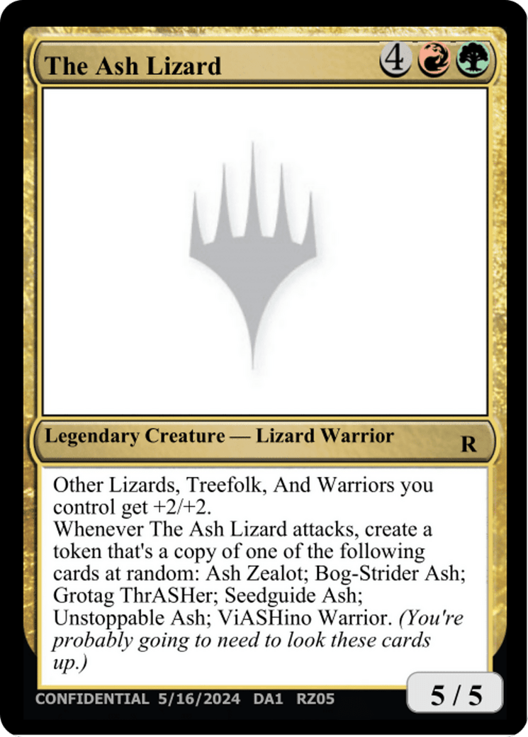 The Ash Lizard [Unknown Event] MTG Single Magic: The Gathering  | Multizone: Comics And Games
