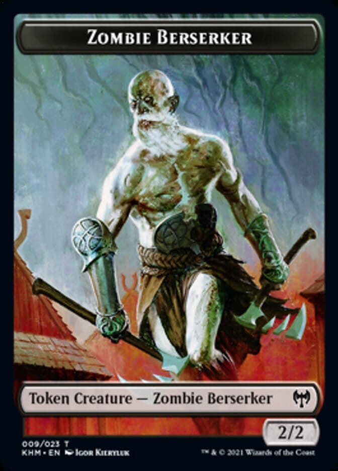 Zombie Berserker Token [Kaldheim Tokens] MTG Single Magic: The Gathering  | Multizone: Comics And Games