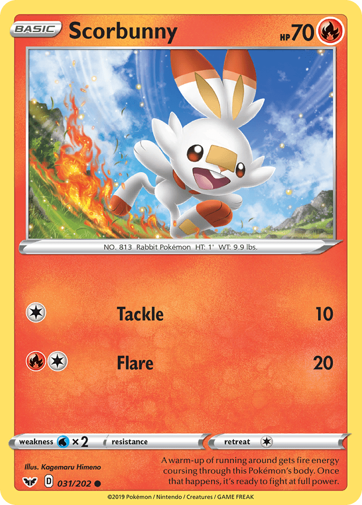 Scorbunny (031/202) [Sword & Shield: Base Set] Pokemon Single Pokémon  | Multizone: Comics And Games