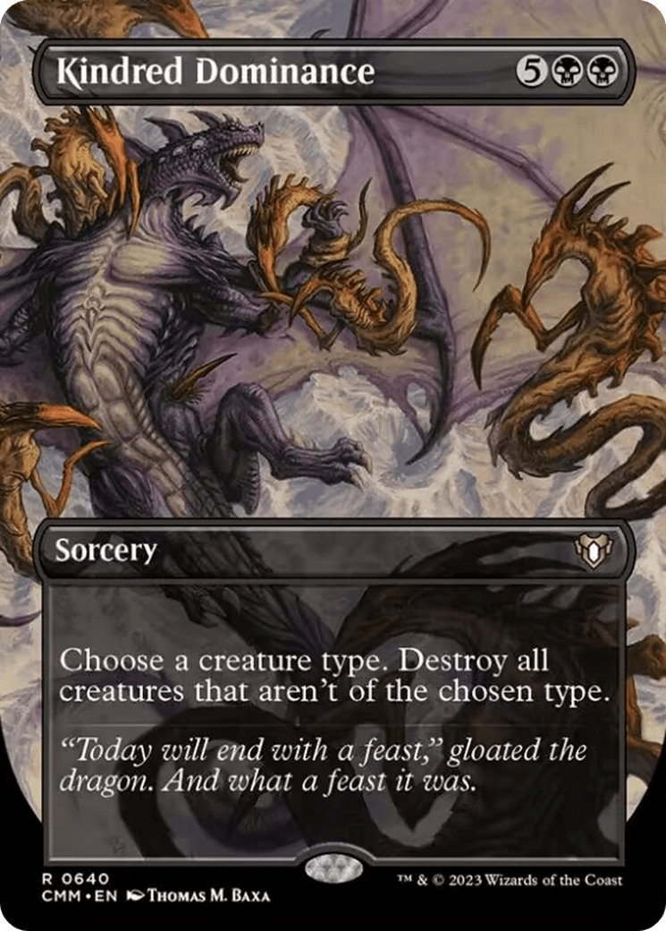 Kindred Dominance (Borderless Alternate Art) [Commander Masters] MTG Single Magic: The Gathering  | Multizone: Comics And Games