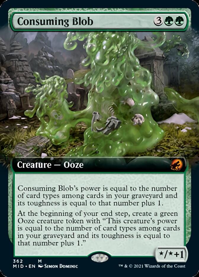 Consuming Blob (Extended Art) [Innistrad: Midnight Hunt] MTG Single Magic: The Gathering  | Multizone: Comics And Games