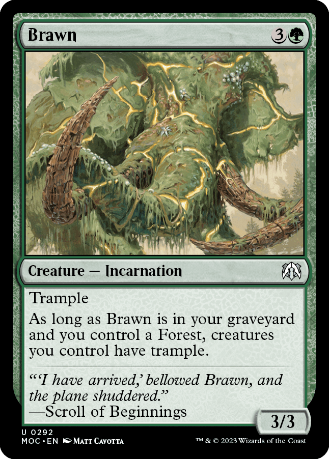 Brawn [March of the Machine Commander] MTG Single Magic: The Gathering  | Multizone: Comics And Games