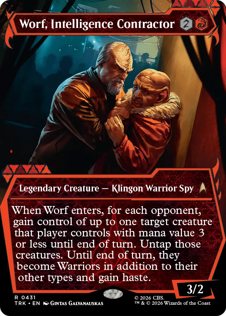 Worf, Intelligence Contractor (Showcase) [Star Trek] MTG Single Magic: The Gathering  | Multizone: Comics And Games
