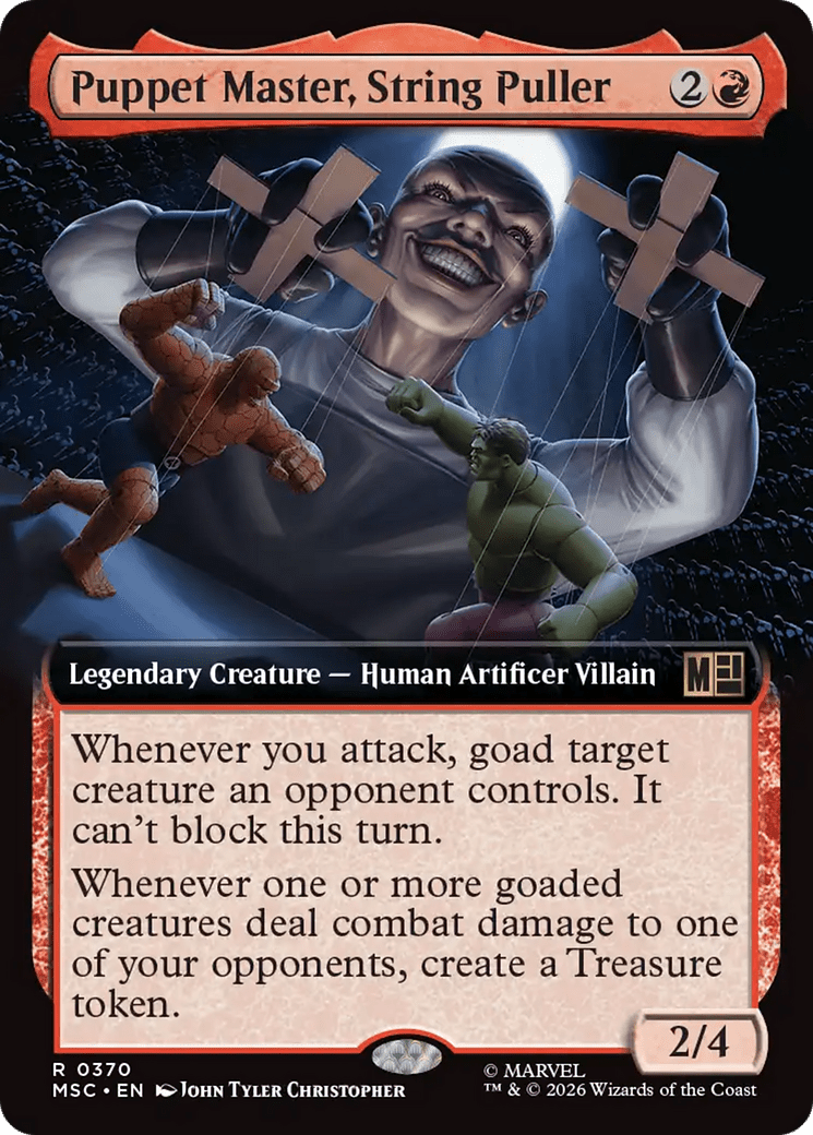 Puppet Master, String Puller (Extended Art) [Marvel Super Heroes Commander] MTG Single Magic: The Gathering  | Multizone: Comics And Games