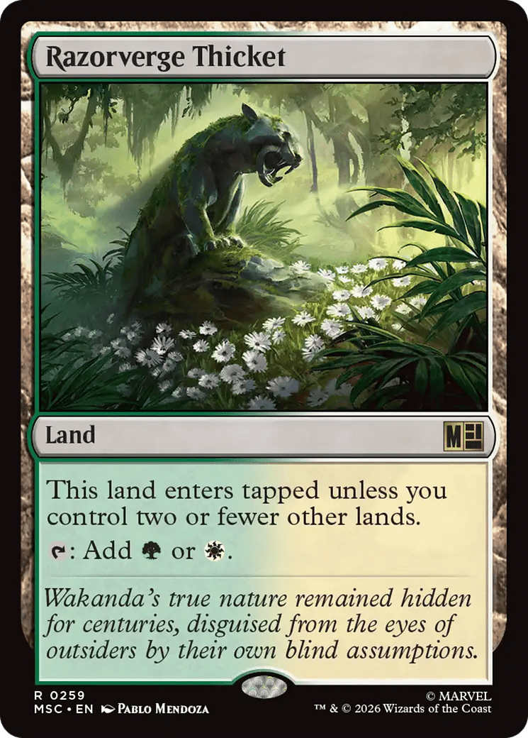 Razorverge Thicket [Marvel Super Heroes Commander] MTG Single Magic: The Gathering  | Multizone: Comics And Games