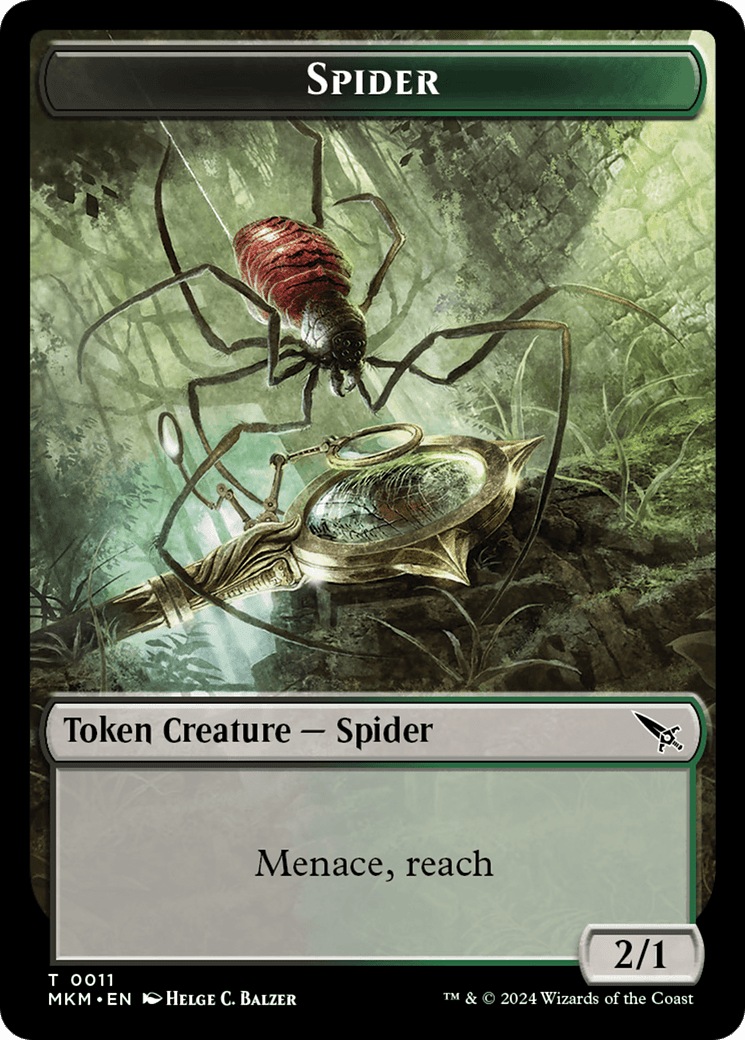Thopter (0020) // Spider Double-Sided Token [Murders at Karlov Manor Tokens] MTG Single Magic: The Gathering  | Multizone: Comics And Games