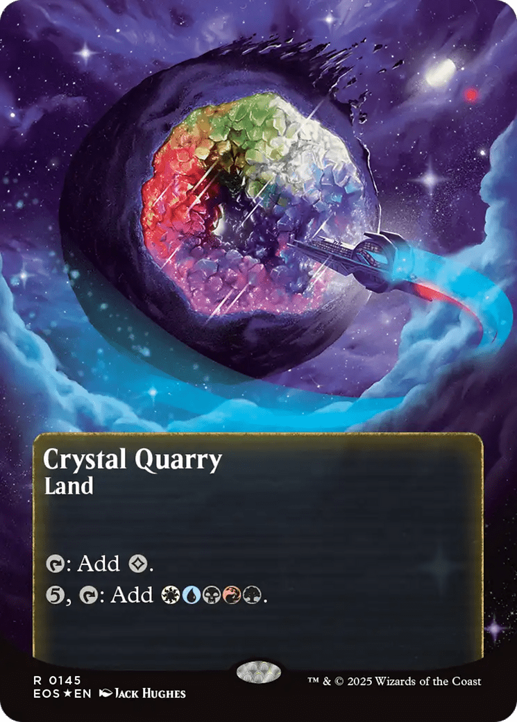 Crystal Quarry (0145) (Borderless) (Galaxy Foil) [Edge of Eternities: Stellar Sights] MTG Single Magic: The Gathering  | Multizone: Comics And Games
