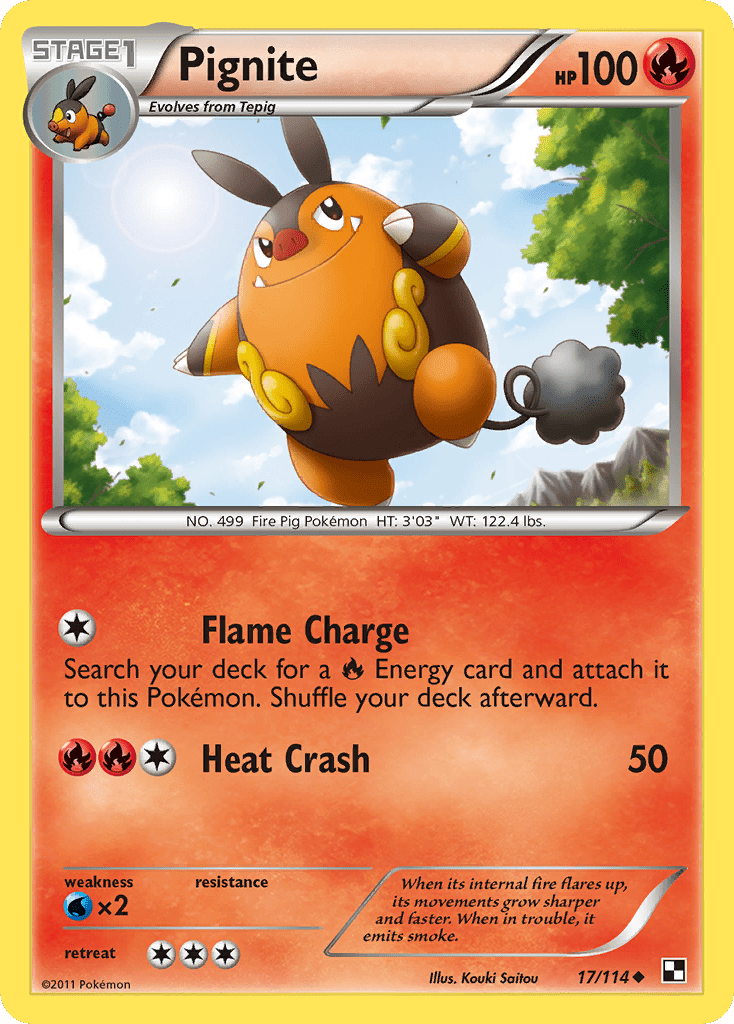 Pignite (17/114) [Black & White: Base Set] Pokemon Single Pokémon  | Multizone: Comics And Games