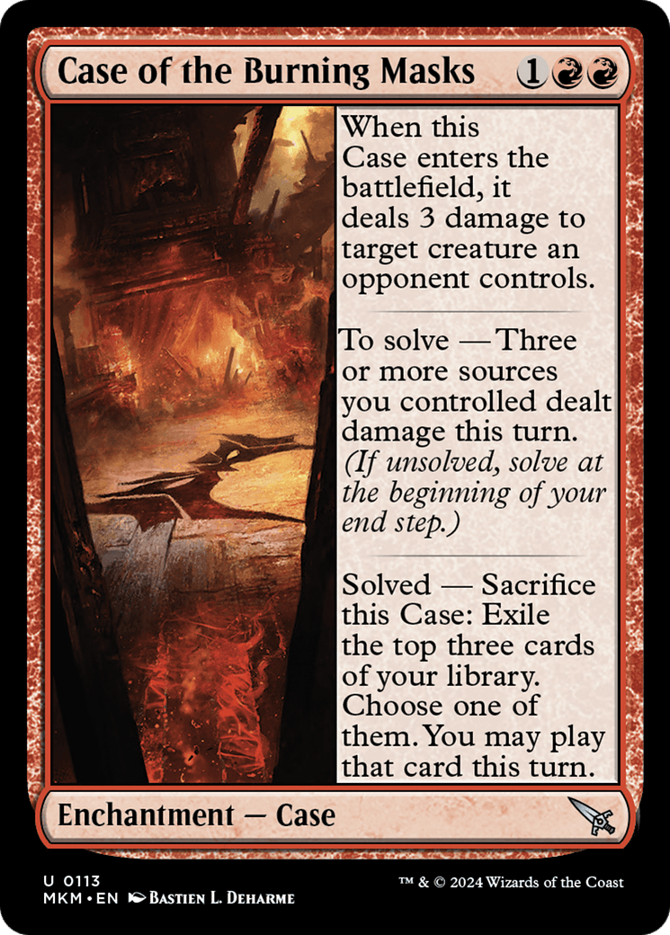 Case of the Burning Masks [Murders at Karlov Manor] MTG Single Magic: The Gathering  | Multizone: Comics And Games