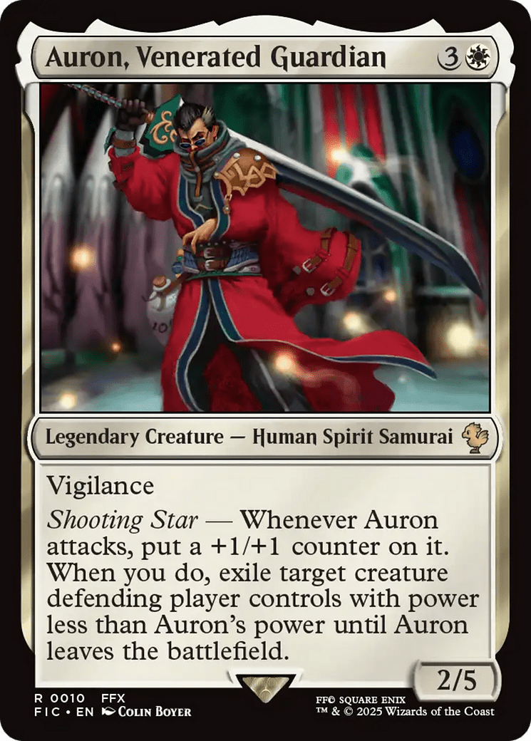 Auron, Venerated Guardian [FINAL FANTASY Commander] MTG Single Magic: The Gathering  | Multizone: Comics And Games