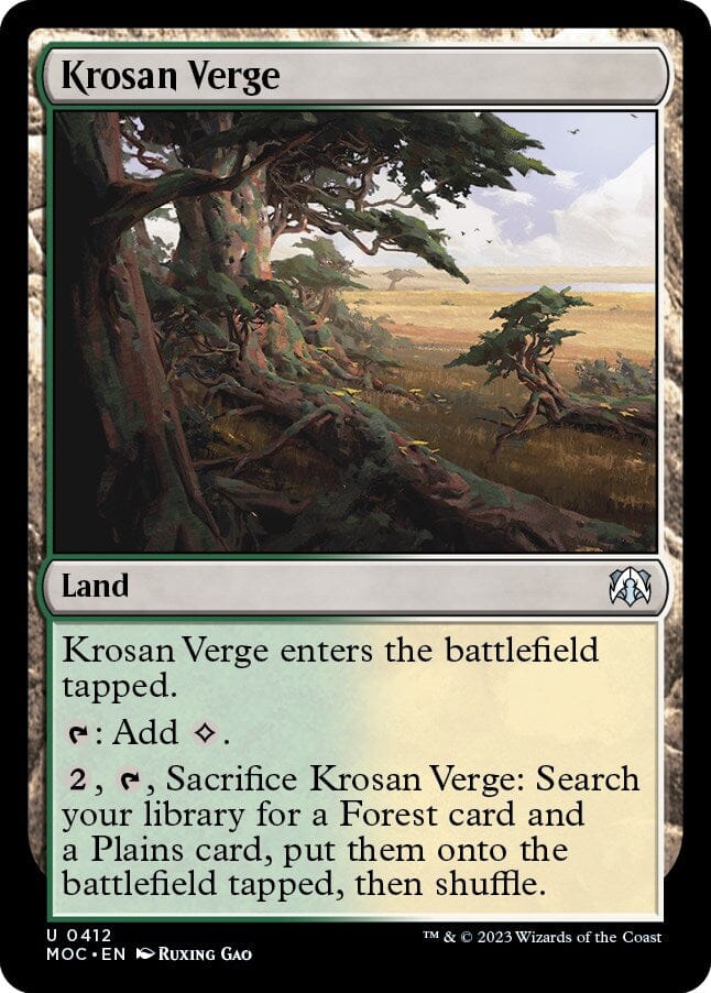 Krosan Verge [March of the Machine Commander] MTG Single Magic: The Gathering  | Multizone: Comics And Games