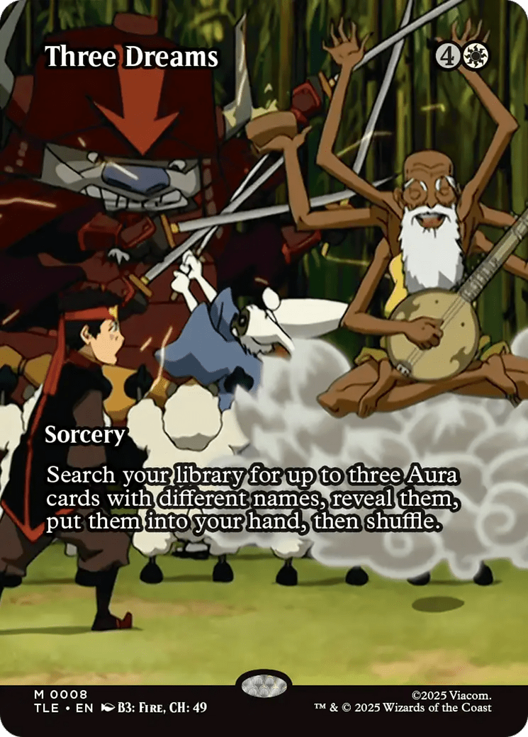Three Dreams (Borderless) [Avatar: The Last Airbender: Eternal-Legal] MTG Single Magic: The Gathering  | Multizone: Comics And Games