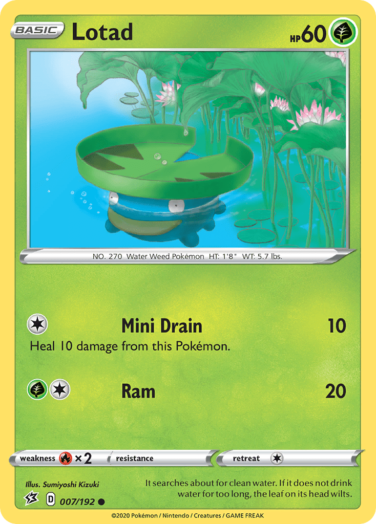 Lotad (007/192) [Sword & Shield: Rebel Clash] Pokemon Single Pokémon  | Multizone: Comics And Games