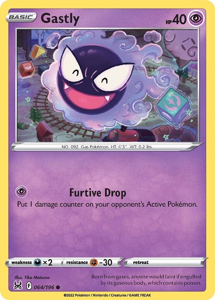 Gastly (064/196) [Sword & Shield: Lost Origin] Pokemon Single Pokémon  | Multizone: Comics And Games