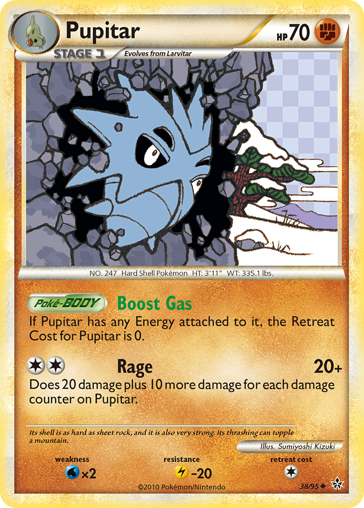 Pupitar (38/95) [HeartGold & SoulSilver: Unleashed] Pokemon Single Pokémon  | Multizone: Comics And Games