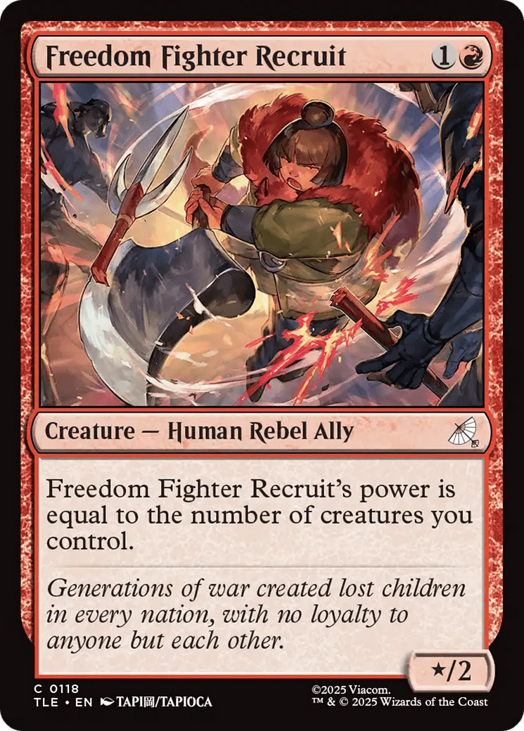 Freedom Fighter Recruit [Avatar: The Last Airbender: Eternal-Legal] MTG Single Magic: The Gathering  | Multizone: Comics And Games