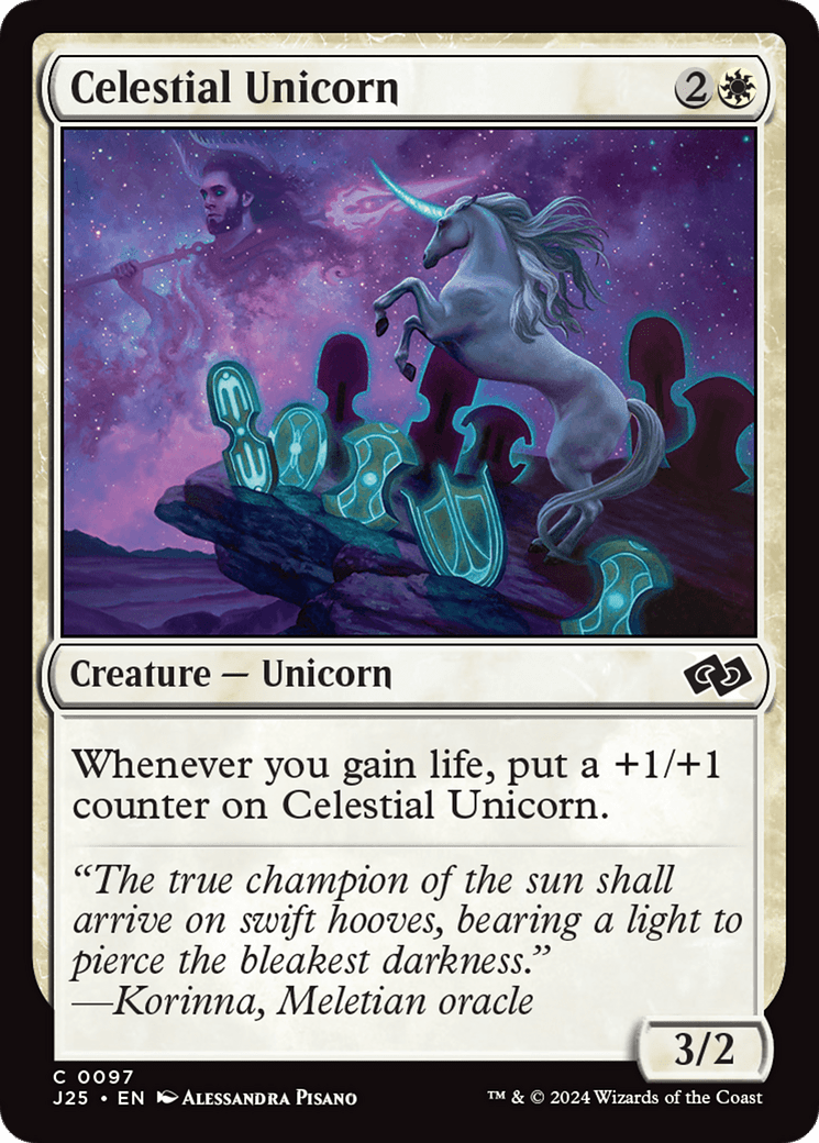 Celestial Unicorn [Foundations Jumpstart] MTG Single Magic: The Gathering  | Multizone: Comics And Games