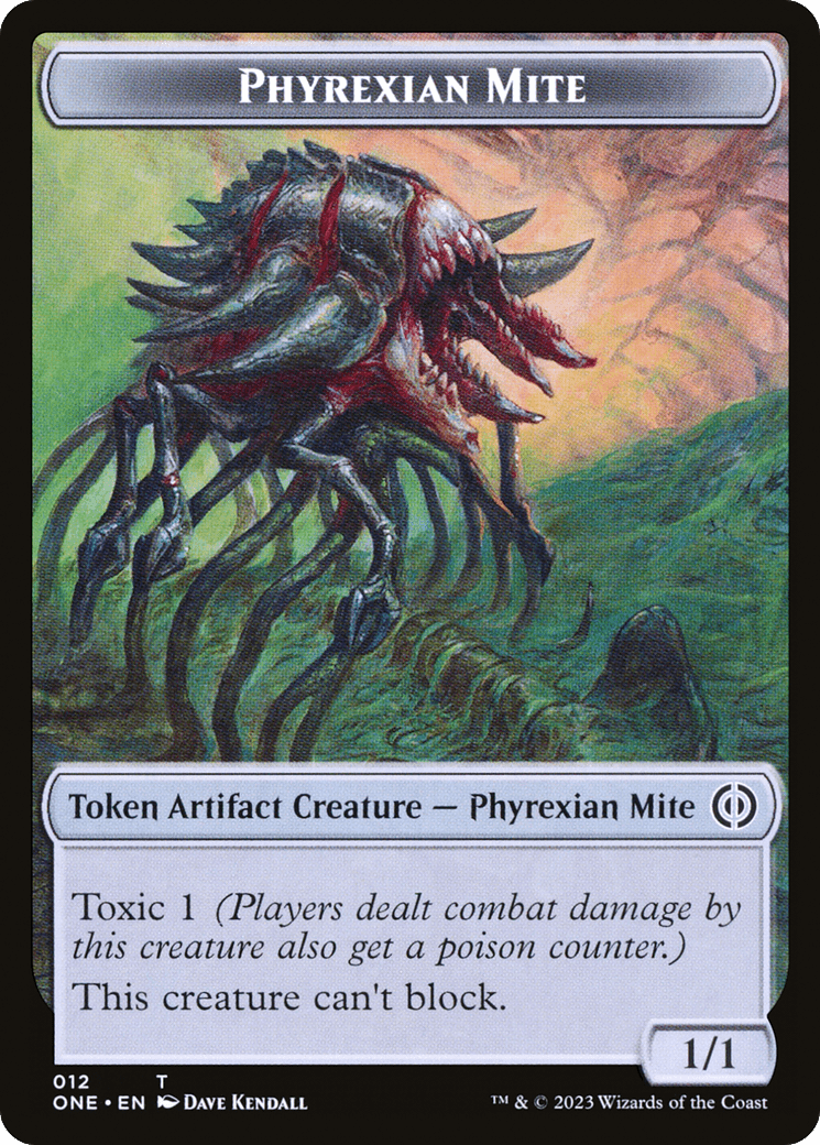 Phyrexian Mite (012) // Drone Double-Sided Token [Phyrexia: All Will Be One Tokens] MTG Single Magic: The Gathering  | Multizone: Comics And Games