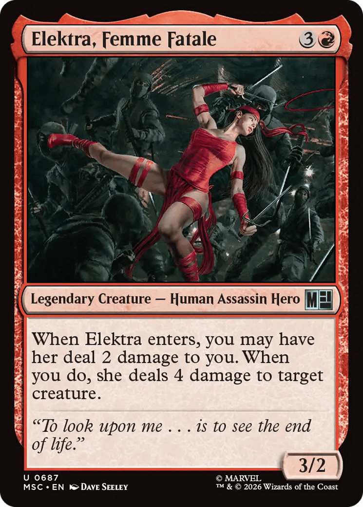 Elektra, Femme Fatale [Marvel Super Heroes Commander] MTG Single Magic: The Gathering  | Multizone: Comics And Games