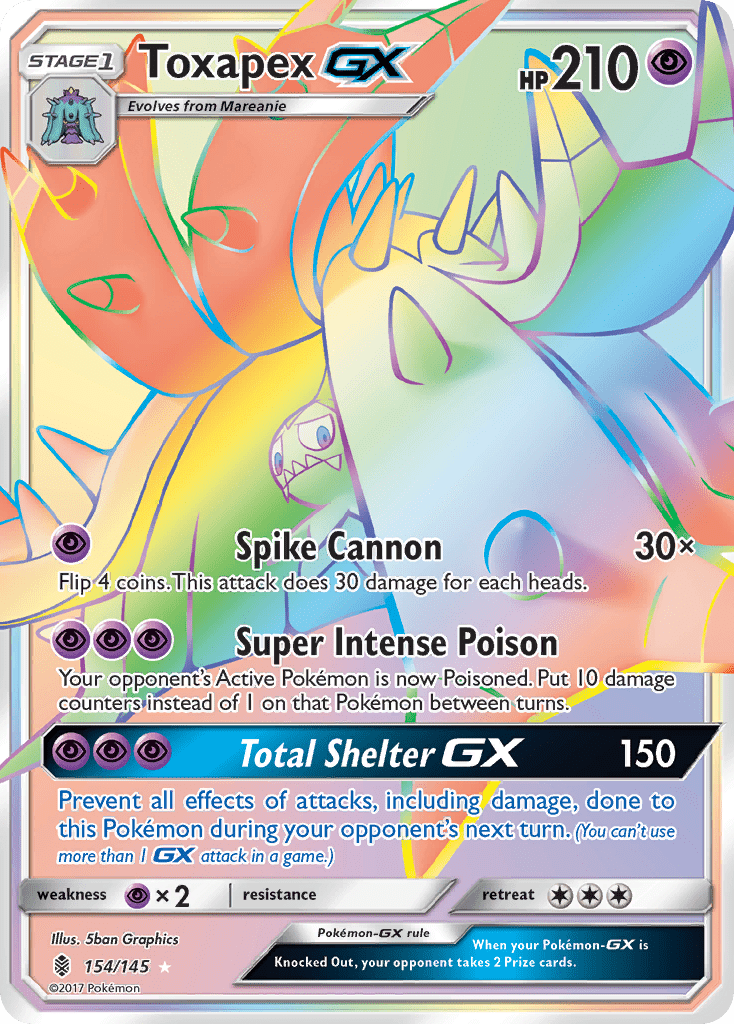 Toxapex GX (154/145) [Sun & Moon: Guardians Rising] Pokemon Single Pokémon  | Multizone: Comics And Games