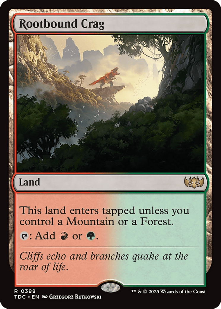 Rootbound Crag [Tarkir: Dragonstorm Commander] MTG Single Magic: The Gathering  | Multizone: Comics And Games