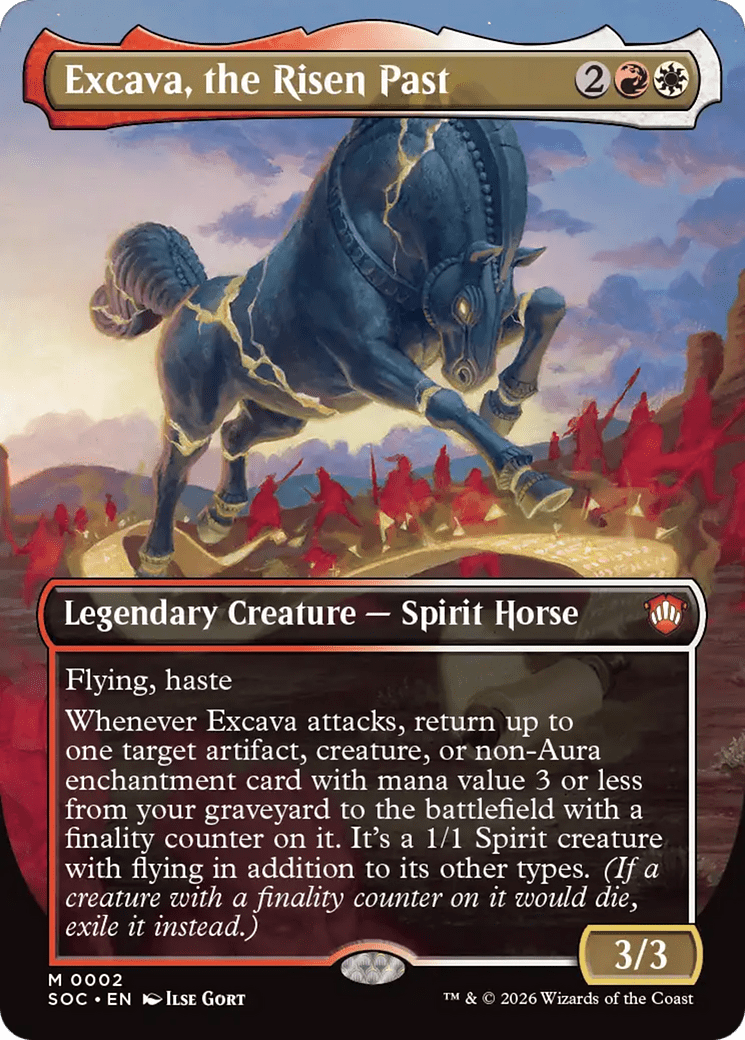 Excava, the Risen Past (Borderless) [Secrets of Strixhaven Commander] MTG Single Magic: The Gathering  | Multizone: Comics And Games