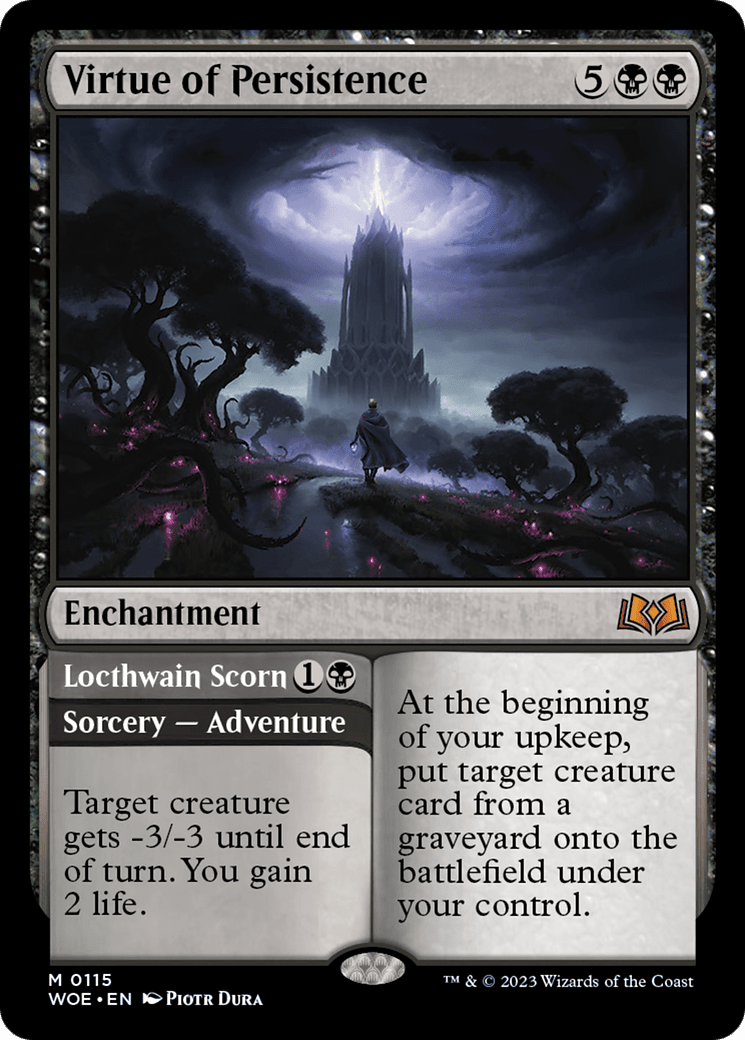 Virtue of Persistence // Locthwain Scorn [Wilds of Eldraine] MTG Single Magic: The Gathering  | Multizone: Comics And Games