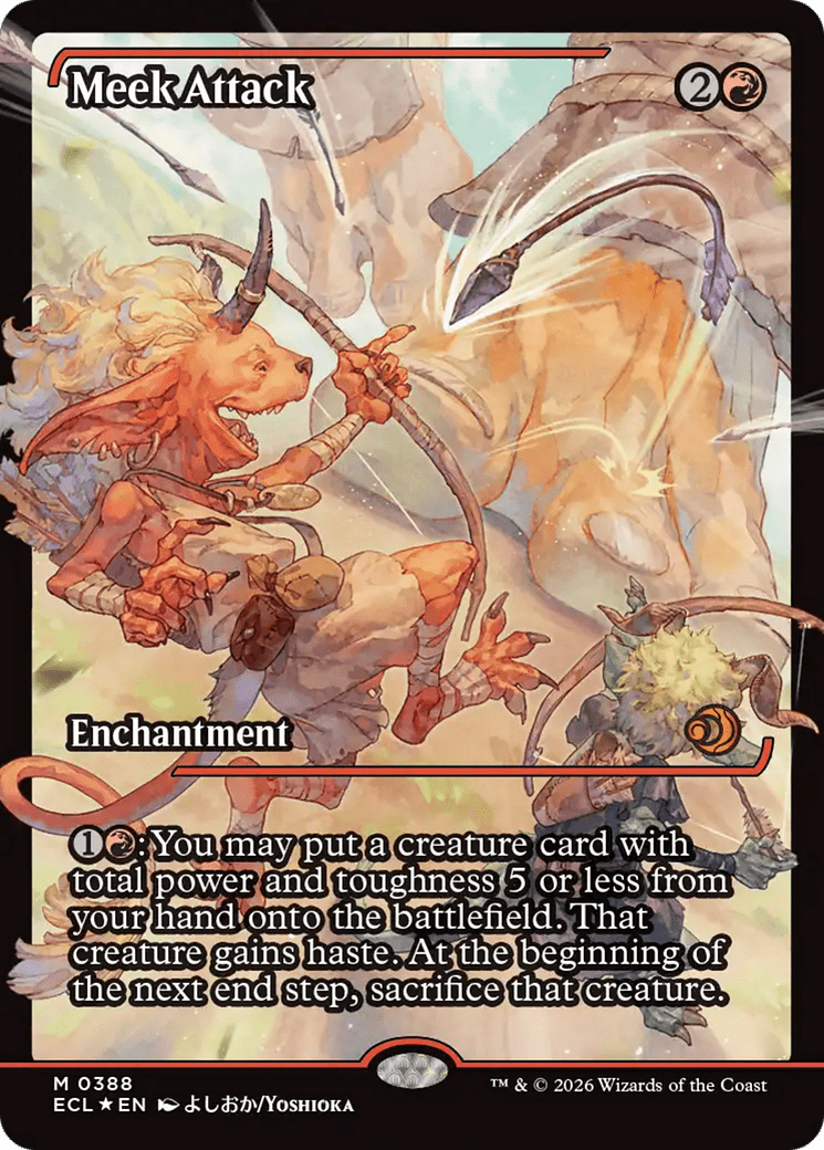 Meek Attack (388) (Showcase) [Lorwyn Eclipsed] MTG Single Magic: The Gathering  | Multizone: Comics And Games