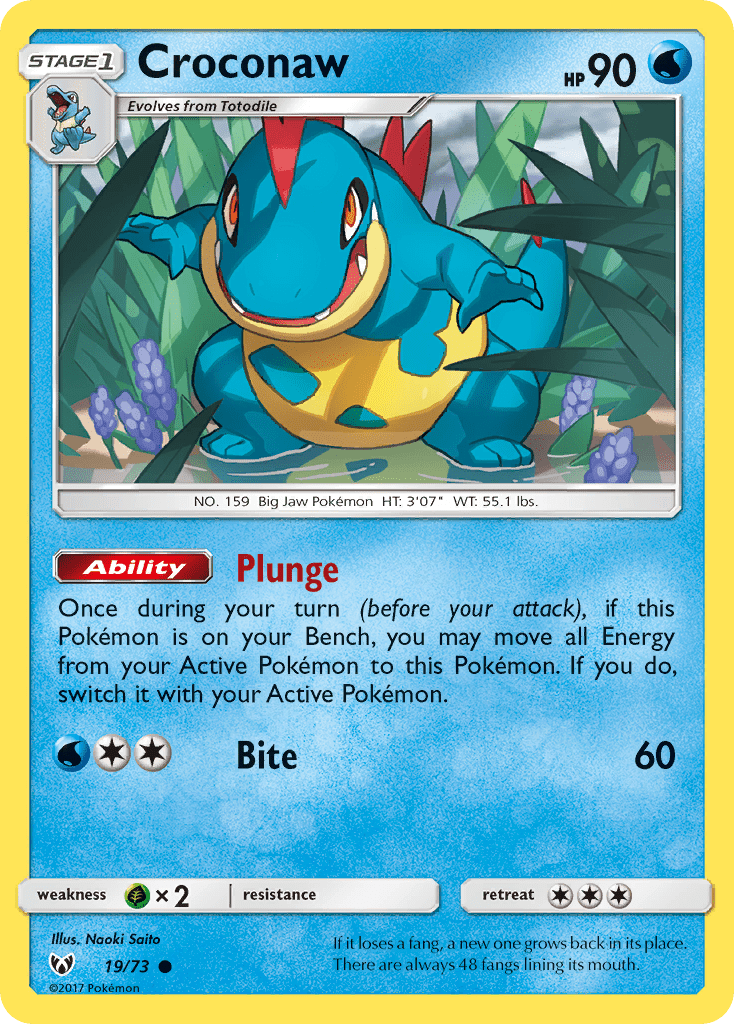 Croconaw (19/73) [Sun & Moon: Shining Legends] Pokemon Single Pokémon  | Multizone: Comics And Games