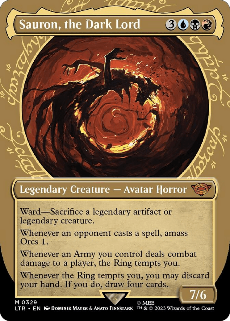 Sauron, the Dark Lord (Showcase Ring Frame) [The Lord of the Rings: Tales of Middle-Earth] MTG Single Magic: The Gathering  | Multizone: Comics And Games