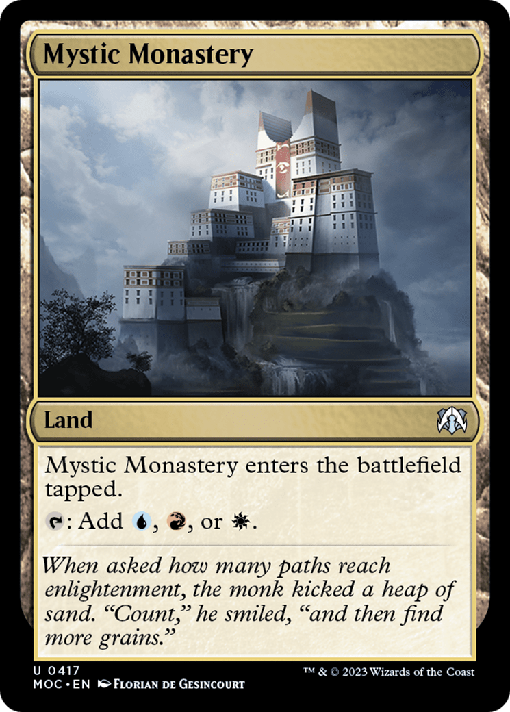 Mystic Monastery [March of the Machine Commander] MTG Single Magic: The Gathering  | Multizone: Comics And Games
