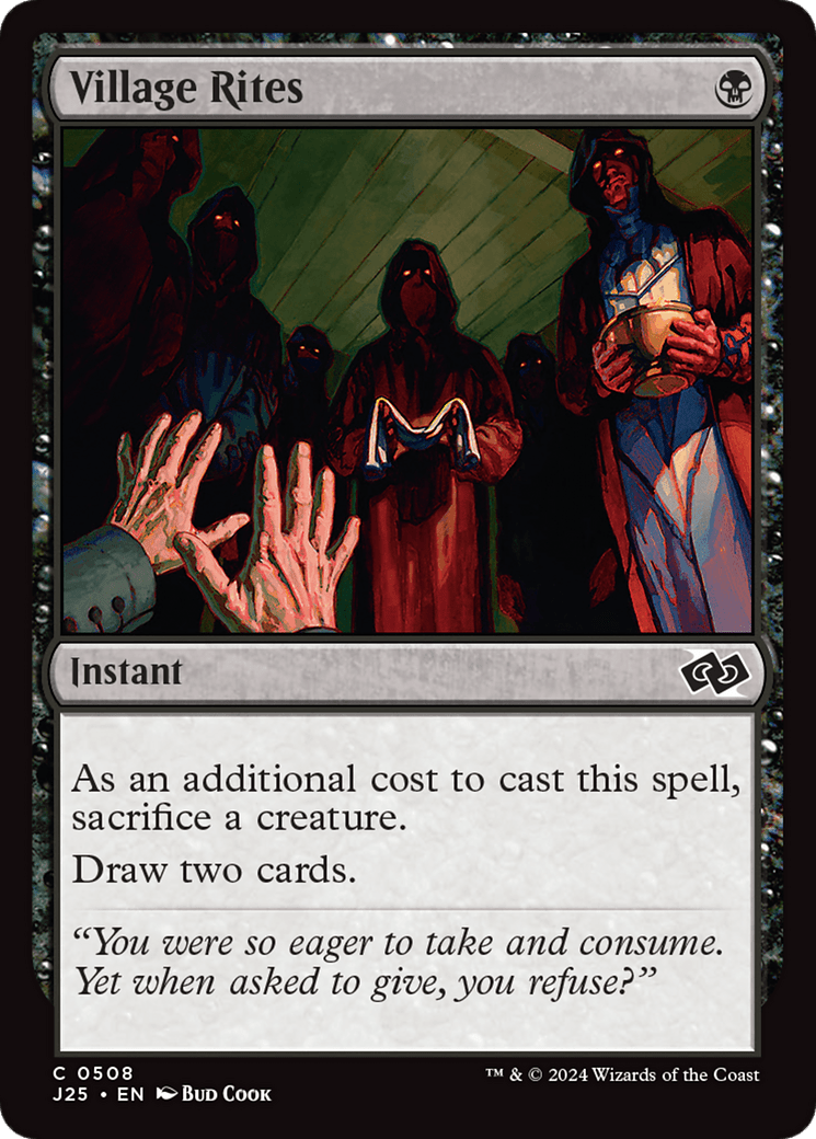 Village Rites [Foundations Jumpstart] MTG Single Magic: The Gathering  | Multizone: Comics And Games