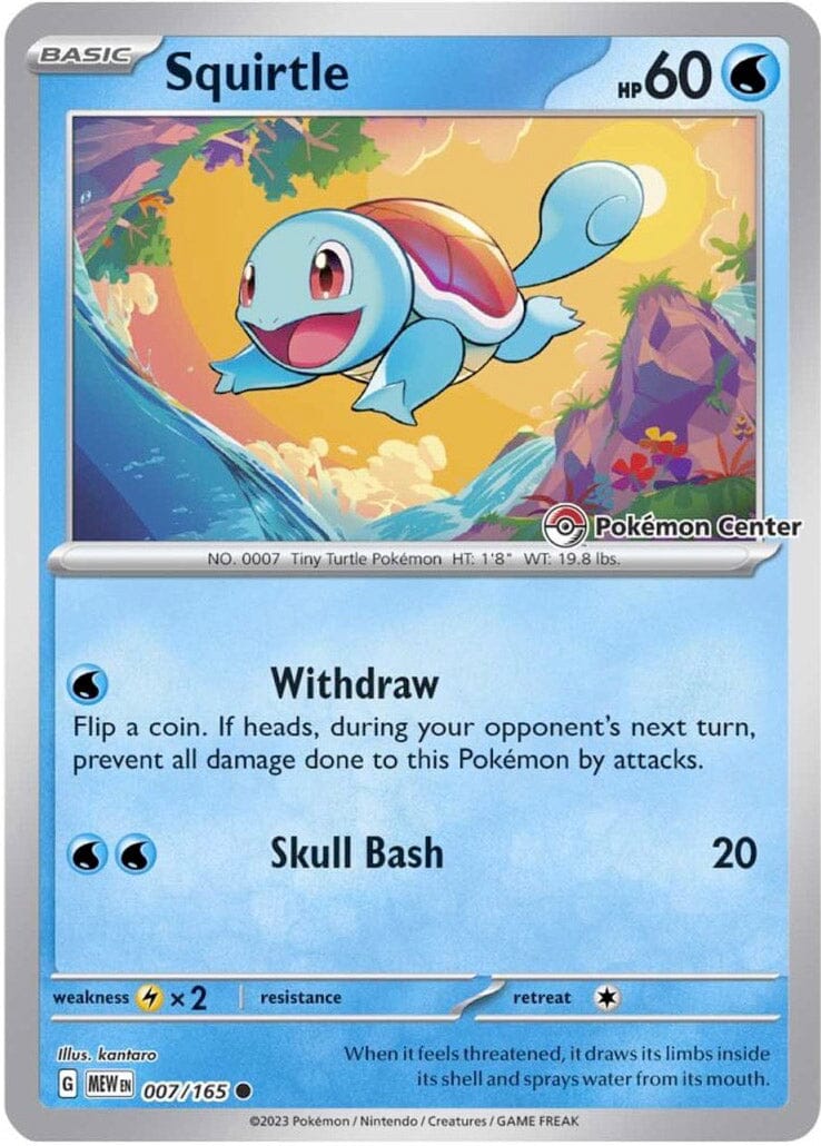 Squirtle (007/165) (Pokemon Center) [Scarlet & Violet 151] Pokemon Single Pokémon  | Multizone: Comics And Games