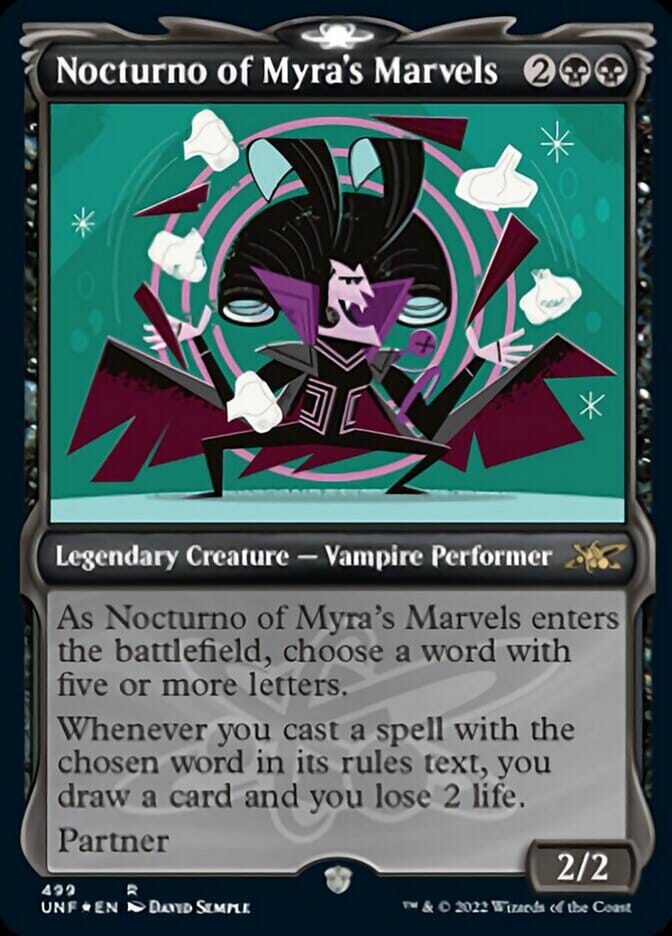 Nocturno of Myra's Marvels (Showcase) (Galaxy Foil) [Unfinity] MTG Single Magic: The Gathering  | Multizone: Comics And Games