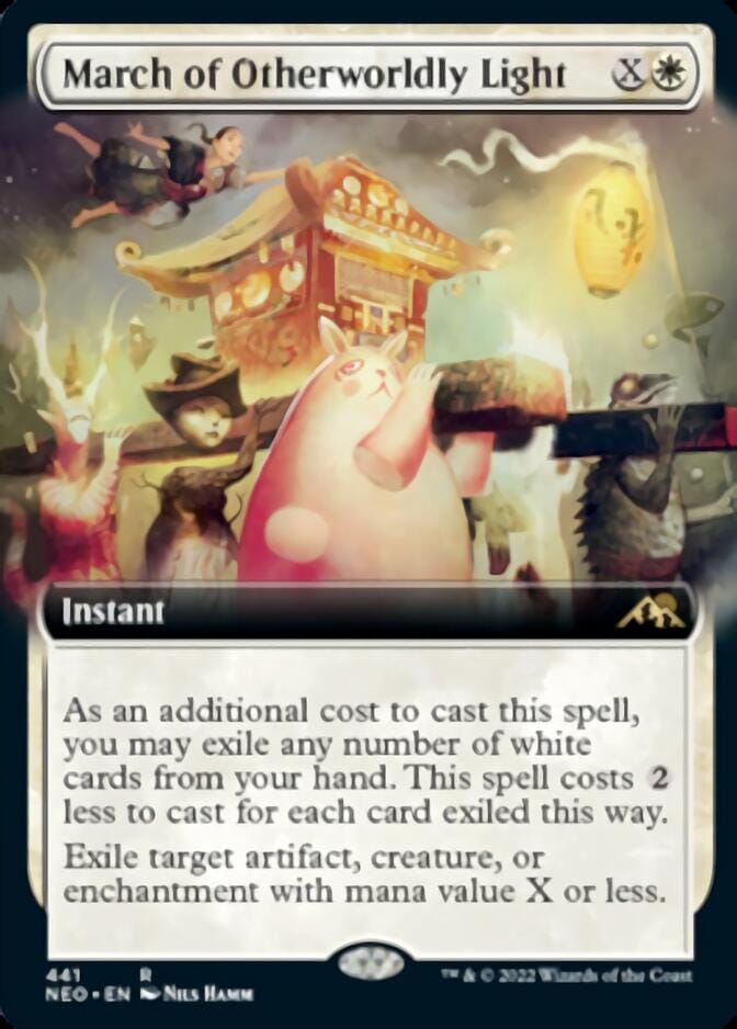 March of Otherworldly Light (Extended Art) [Kamigawa: Neon Dynasty] MTG Single Magic: The Gathering  | Multizone: Comics And Games