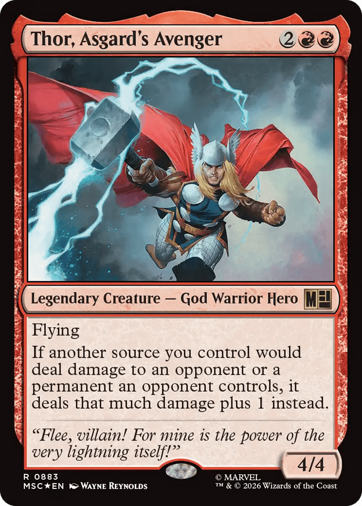 Thor, Asgard's Avenger (Surge Foil) [Marvel Super Heroes Commander] MTG Single Magic: The Gathering  | Multizone: Comics And Games