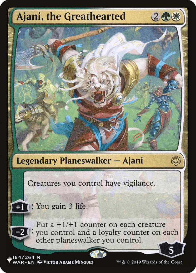 Ajani, the Greathearted [The List] MTG Single Magic: The Gathering  | Multizone: Comics And Games