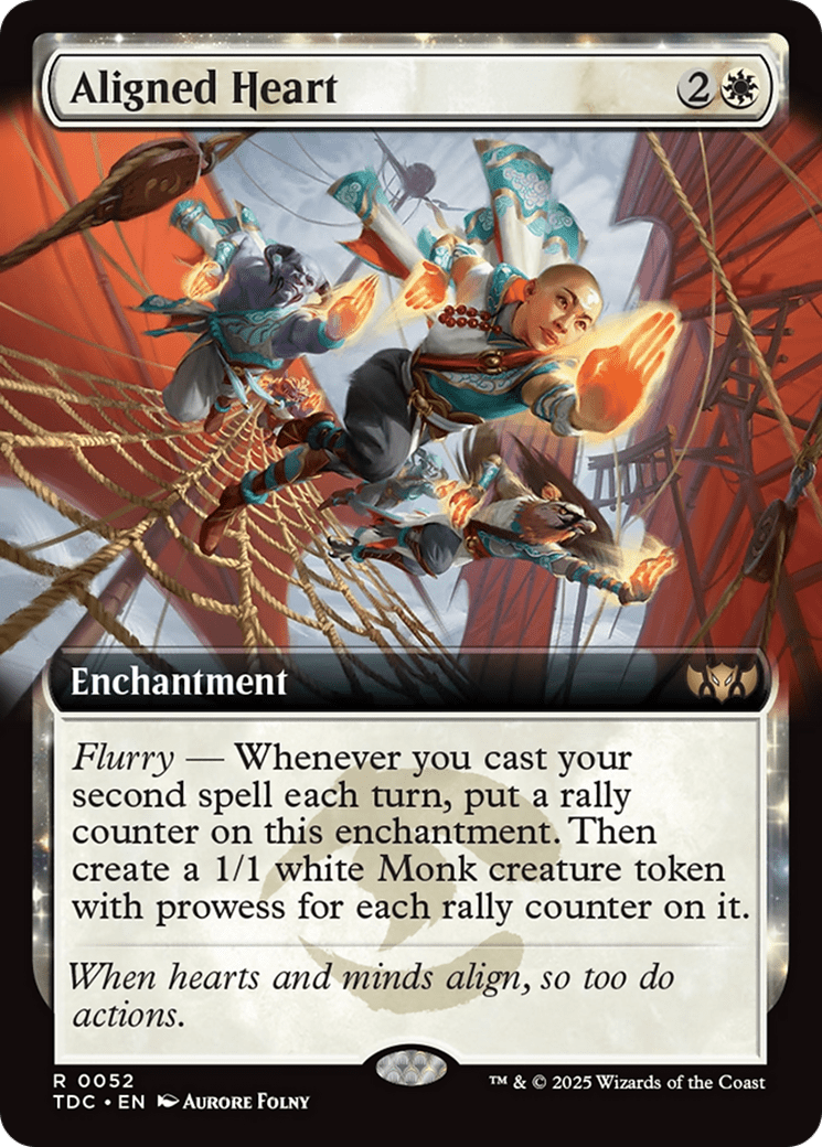 Aligned Heart (Extended Art) [Tarkir: Dragonstorm Commander] MTG Single Magic: The Gathering  | Multizone: Comics And Games